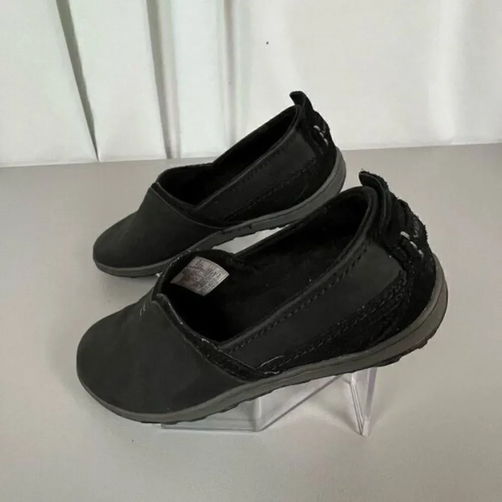 MERRELL WOMENS SLIP ON LOAFERS BLACK SIZE 6 1/2